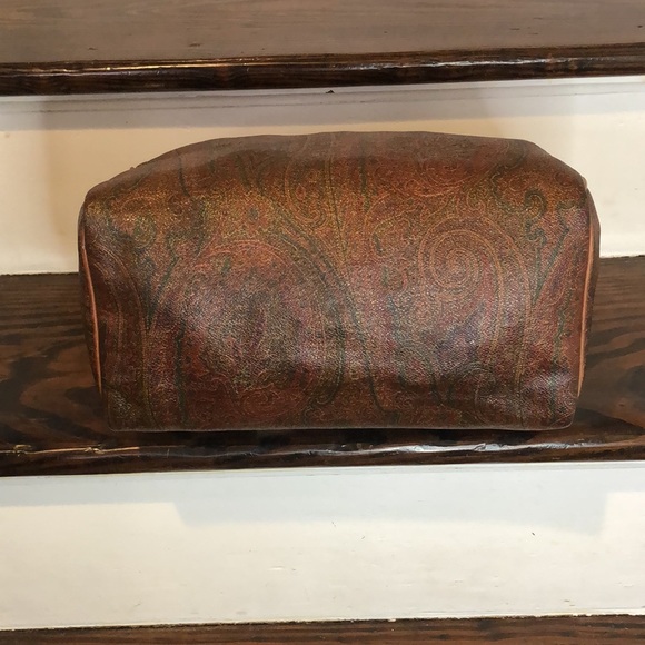 W ETRO Red Paisley Boston Travel Bag Speedy 30 Top Handle Tote Lock and Keys - Picture 11 of 17